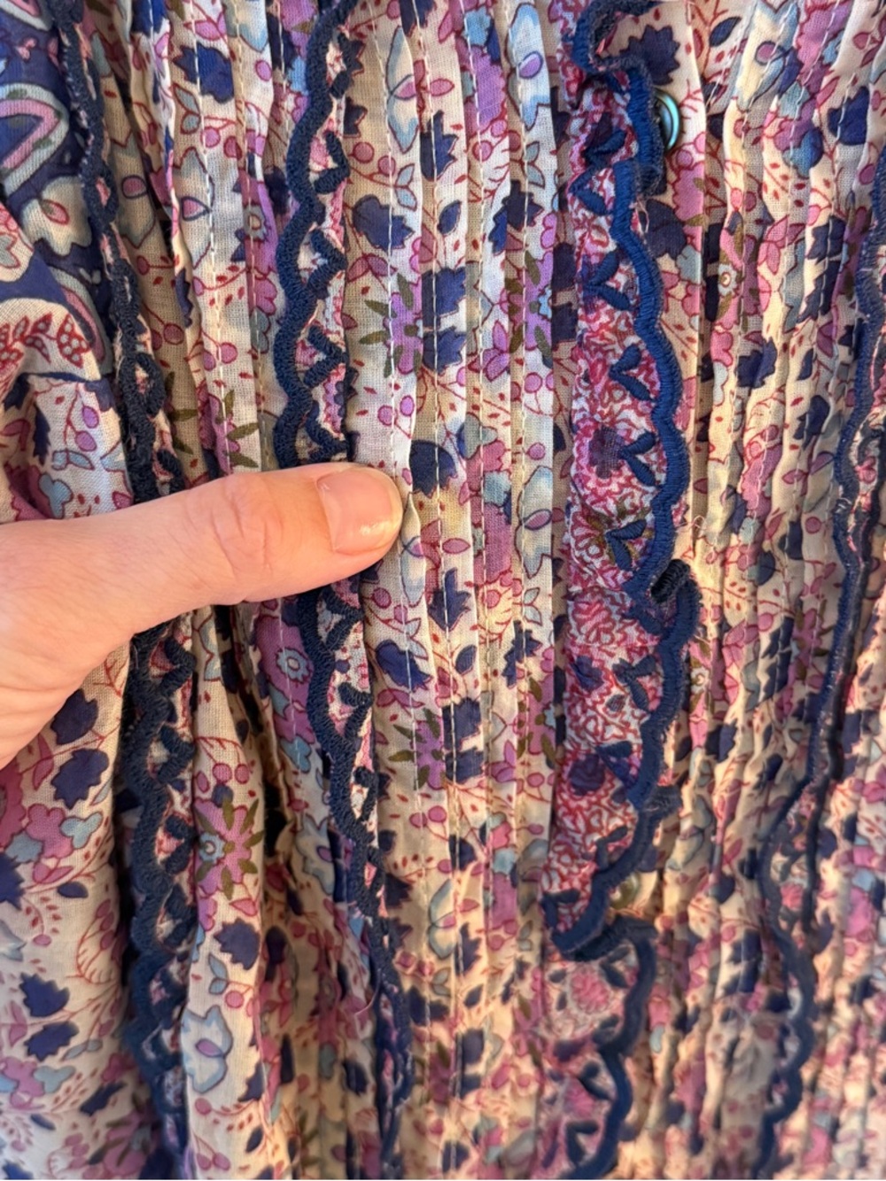 Sea New York Bianca Ruffle Mixed Paisley Ruffle Blouse | - Picture 10 of 10